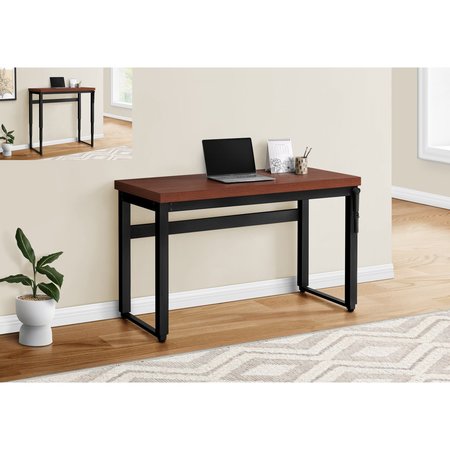 MONARCH SPECIALTIES Computer Desk, Home Office, Standing, Adjustable, 48"L, Work, Laptop, Metal, Laminate, Brown, Black I 7676